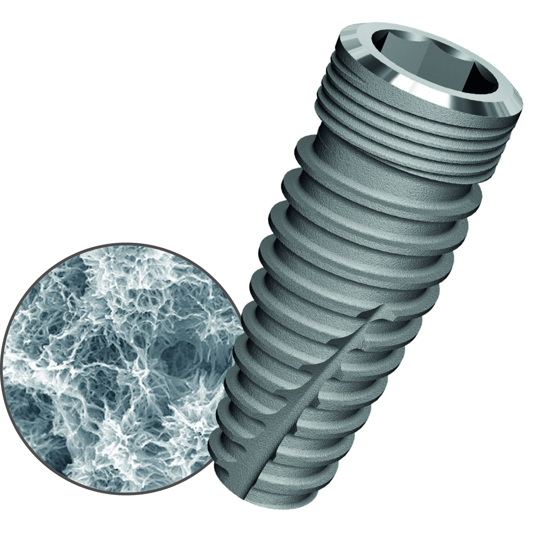 Implantát IMPLADENT s hydrofilním BIO povrchem